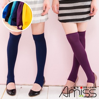 【Amiss】雜誌款膝上型踩腳褲襪(7色)-B719