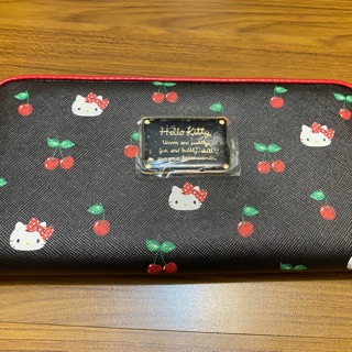 Hello Kitty 長皮夾 長夾 櫻桃