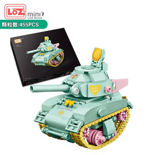 LOZ微型積木綠色坦克車