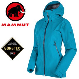 伊凱文戶外 出清 MAMMUT GTX Pro女款風雨衣 水相藍 Ridge HS H Jkt 防水外套 連帽外套