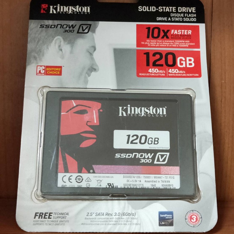 Kingston 金士頓 V300 120G SSD 外觀無傷 僅鎖點痕跡