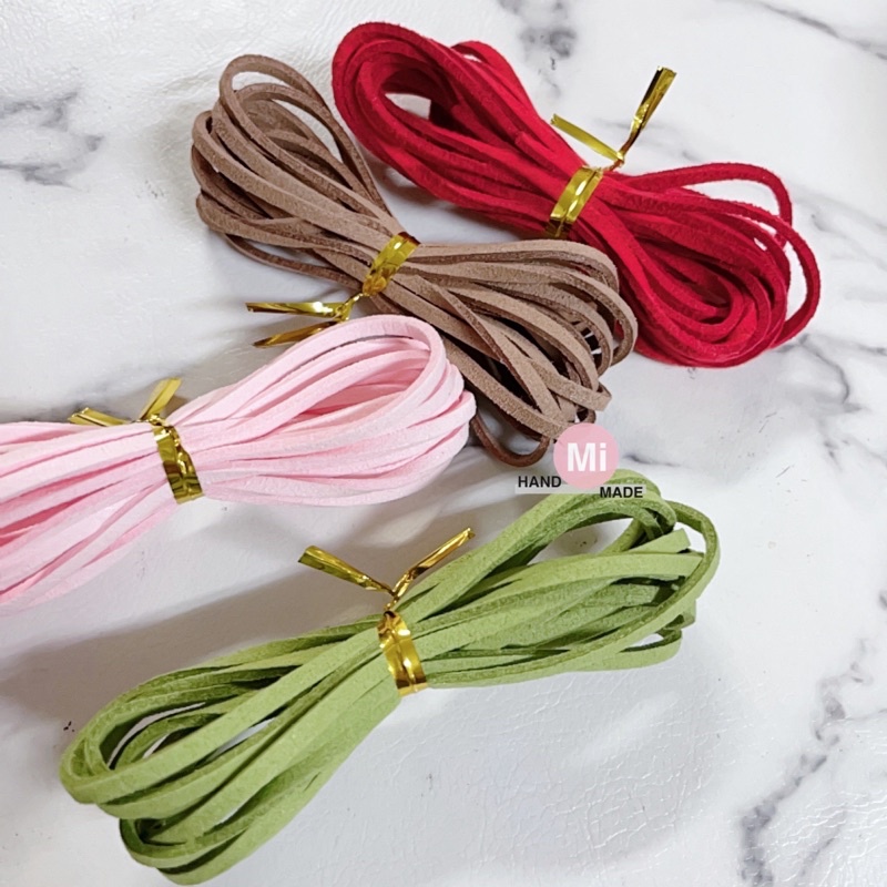 『Mi烘培』0.3cm 3mm 仿麂皮繩 100公分 皮繩 絨繩 韓國 絨面 麂絨繩 緞帶 仿皮繩 烘培包裝