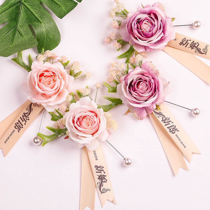 結婚胸花 現貨胸花婚禮小物禮儀胸花結婚絨胸花親友胸花招待胸花新娘胸花新郎胸花伴娘胸花姊妹花禮