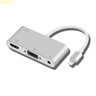 手機連接電視機轉換器同屏線投影儀視頻usb頭vga投屏線lightning轉hdmi適用安卓蘋果iPhon.雲朵兒