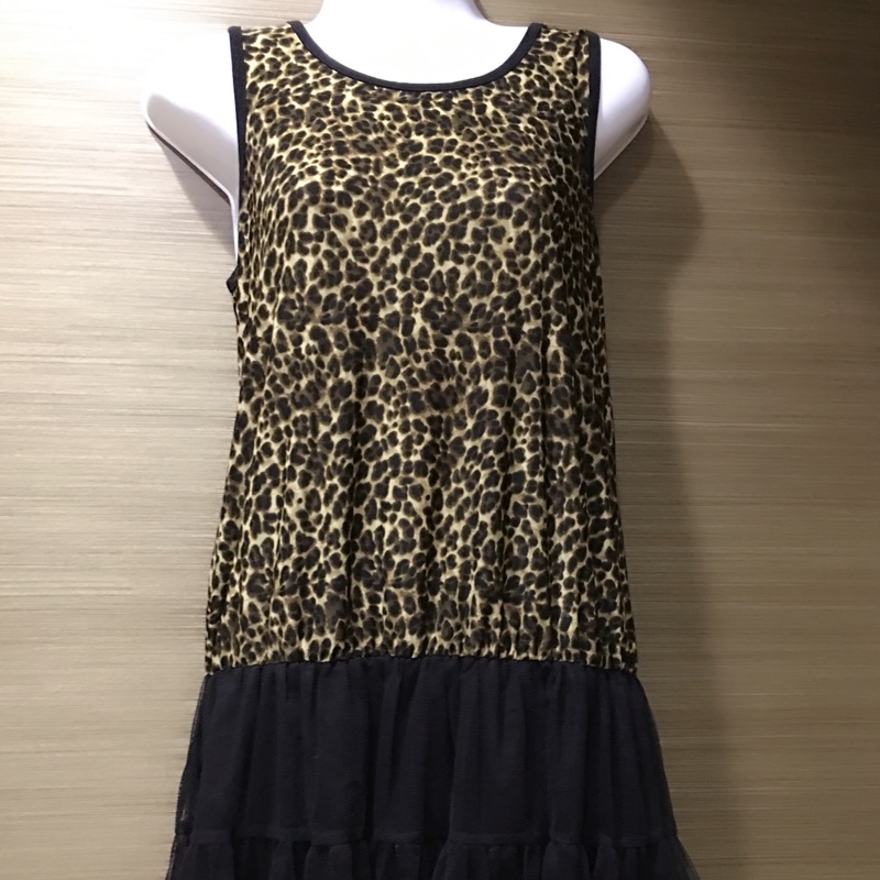 MOMA精品服飾品牌～豹紋連身背心+蛋糕紗裙