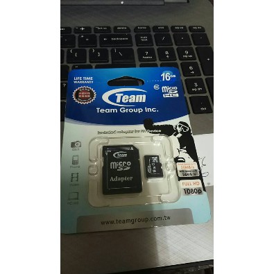 十詮TEAM (含轉卡)Micro SD卡 16g 16gb CL10 原廠終生保固