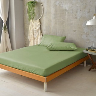 澳洲Simple Living 300織台灣製純棉床包枕套組(橄欖綠)