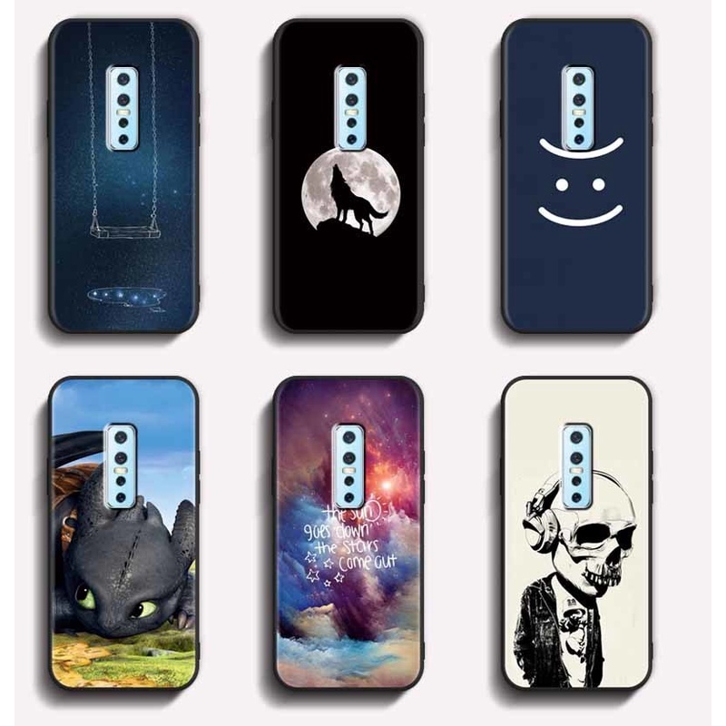 Softcase VIVO 1910 V17 pro 防盜外殼高品質 TPU 蓋全面保護矽黑色橡膠