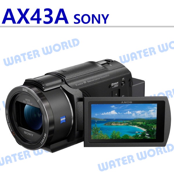 【中壢NOVA-水世界】SONY FDR-AX43A AX43A DV 4K 數位攝影機 平輸 一年保固