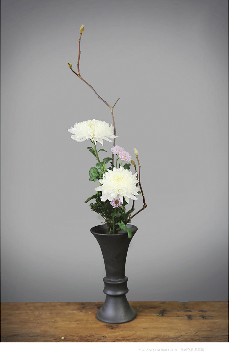 60％OFF】 池坊 正明 3 清水焼 自由花 花器 草月流 花瓶 - education