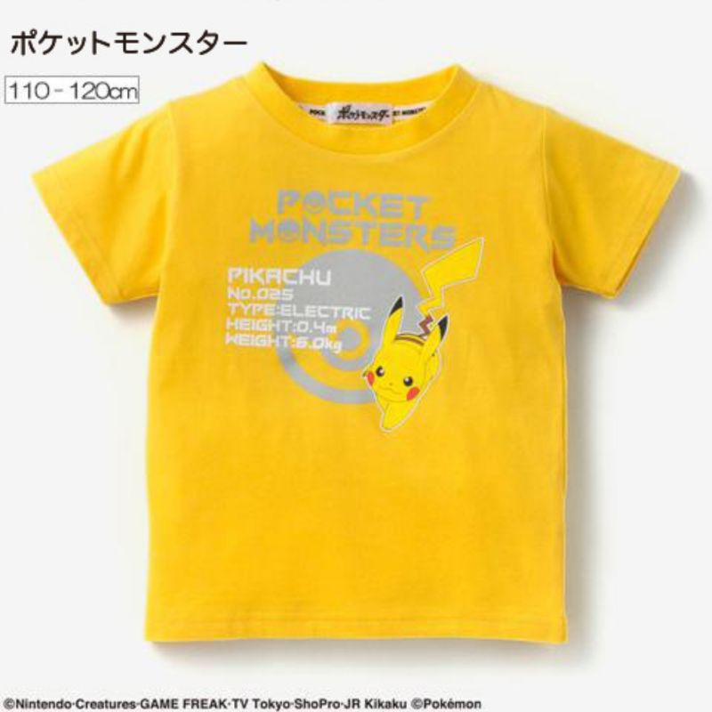 ☞現貨110、120 新品 ♡日本童裝 Pokémon精靈寶可夢 皮卡丘寶貝球短袖上衣 短T $460 ✎神奇寶貝 棉T