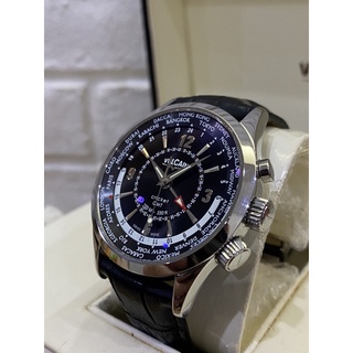 Vulcain 窩路堅 原代理保養完成 響鈴錶 100108 鬧鈴錶 GMT 世界時區 非omega 梭曼