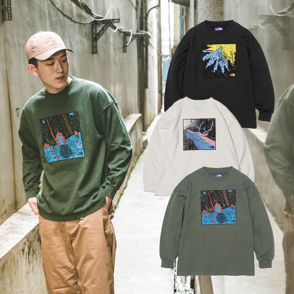 THE NORTH FACE 8oz L/S Graphic Tee 紫標 優勝美地 塗鴉 長T【NT3106N】