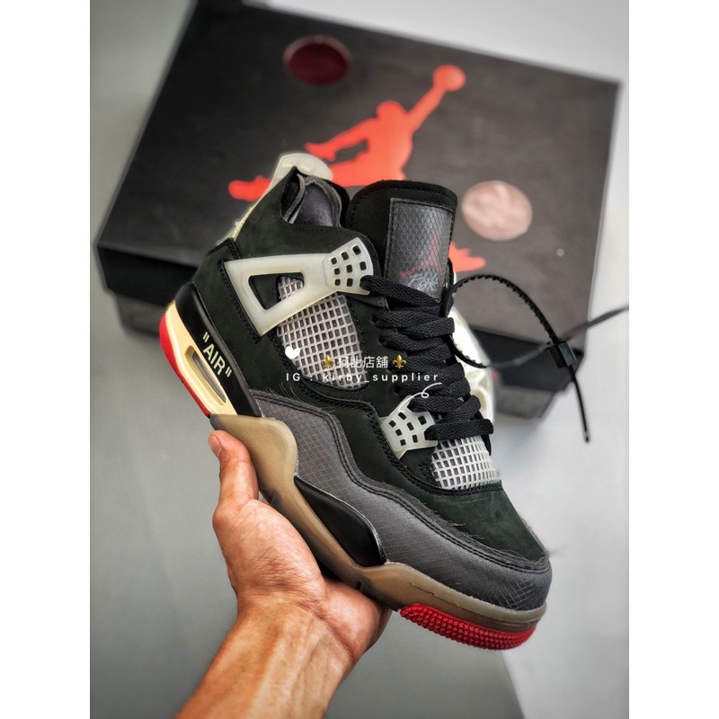 off white jordan 4 breds