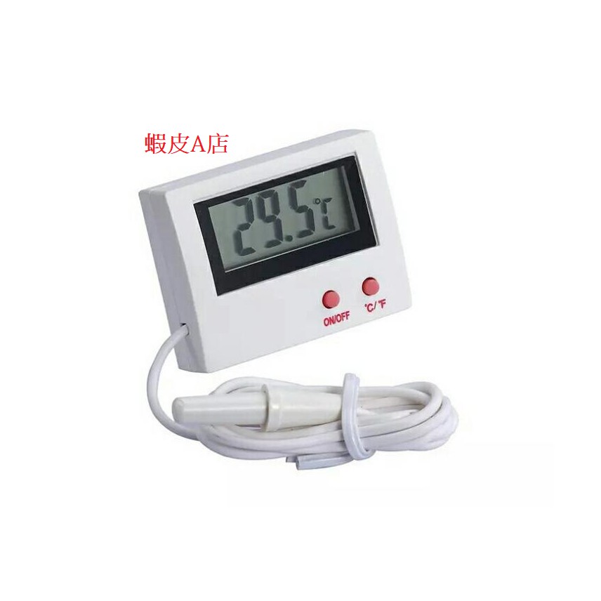 【蝦皮A店】(HT-5 溫度計 帶線) 電子式溫度計 -50℃~+110℃ 溫度計 魚缸溫度計 探針式