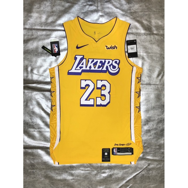 賣個jordan Nba 湖人隊19 城市版球衣含贊助標lebron James Nike Au 球員版44m 蝦皮購物