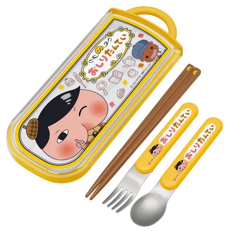 日本🇯🇵 屁屁偵探 3合1餐具組 日本製 筷子 湯匙 叉子