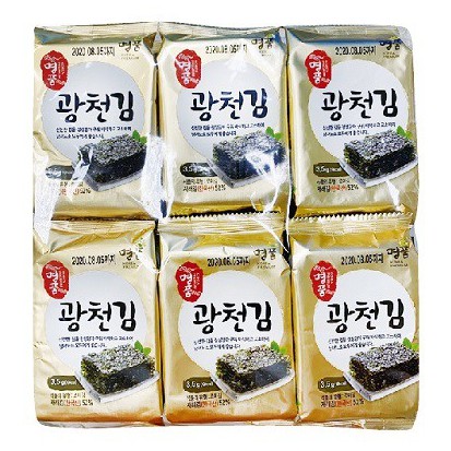 世界go 韓國正宗廣川海苔廣川金版海苔飯糰未付海苔鹽味海苔12入 蝦皮購物