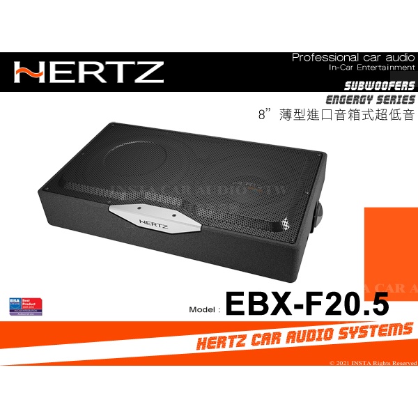 音仕達汽車音響 義大利 HERTZ 赫茲 EBX-F20.5 8吋薄型進口音箱式超低音 八吋 重低音 車用喇叭 公司貨