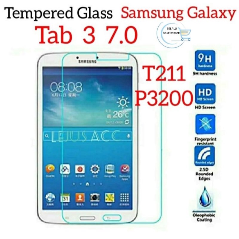 SAMSUNG 鋼化玻璃三星 Galaxy Tab 3 7.0 GT-P3200 SM-T211 SM-T215 防刮透