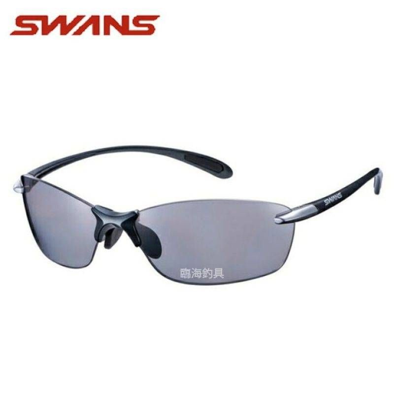 臨海釣具 24H營業 紅標/ SWANS偏光鏡 SAMV-0051 鋼琴黑鏡架 煙灰色偏光鏡 釣魚眼鏡 偏光眼鏡