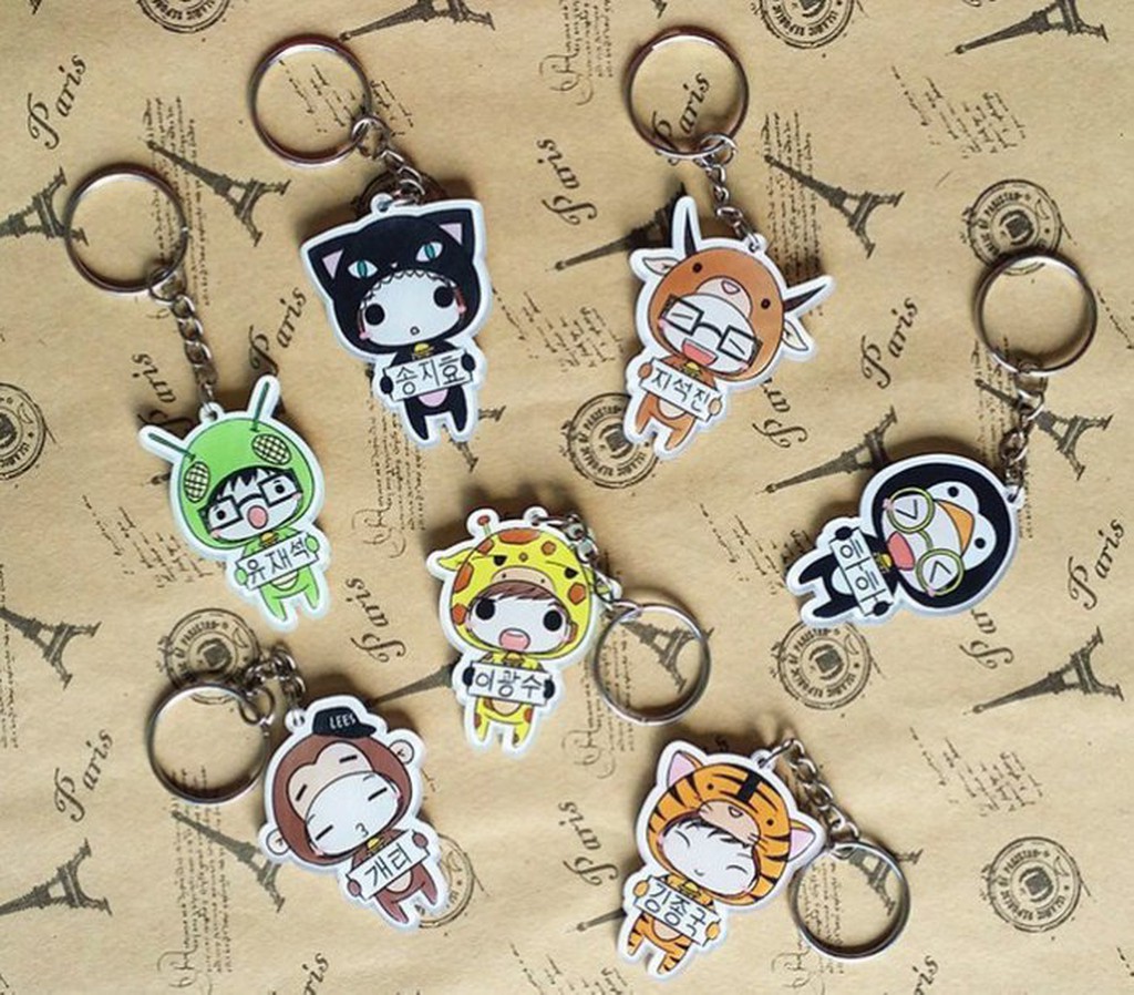 現貨，running man 動物 Q版 鑰匙圈 吊飾，劉在錫 宋智孝 李光洙 金鐘國 哈哈 Gary 池錫辰