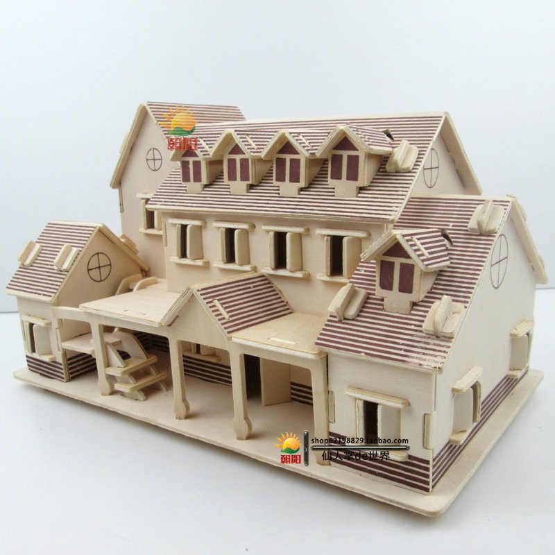 房屋模型小房子木質動手diy小屋手工制作拼裝古風建筑小別墅玩具