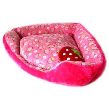 貝果貝果 日本 Pet Paradise 可愛小草莓三角睡床 [H050]特賣