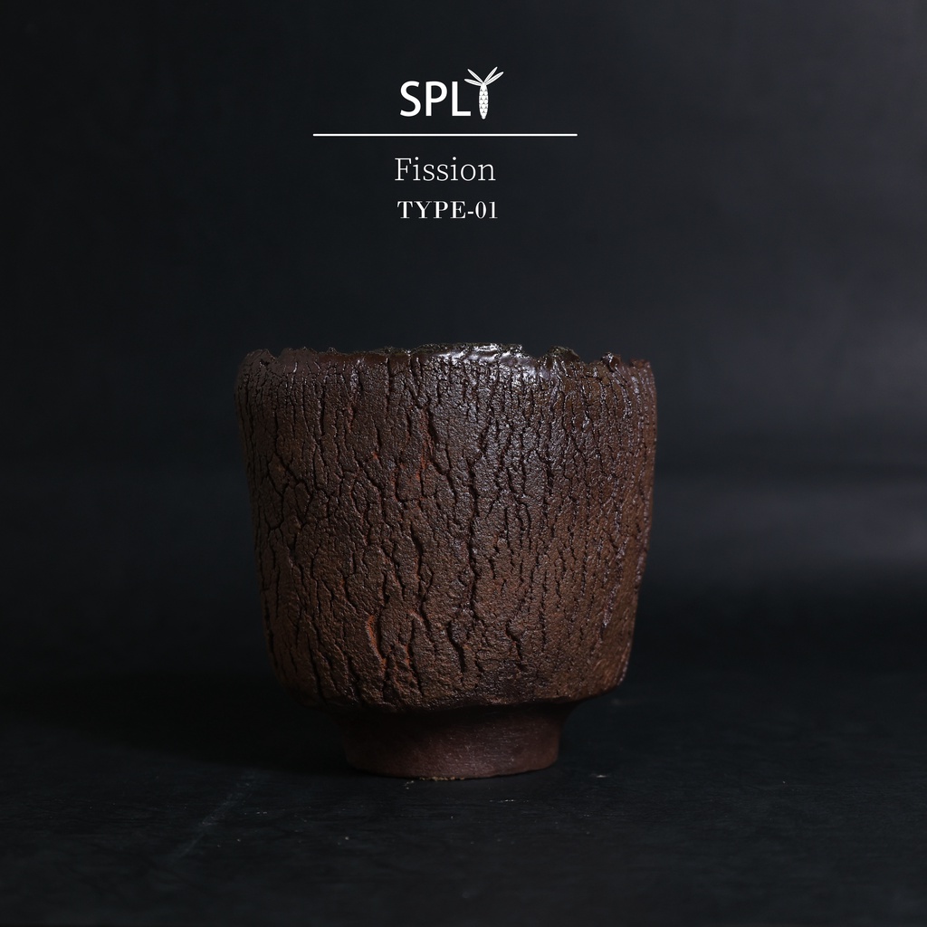 SPLT Fission Type-01 裂變系列 植物缽 多肉 塊根植物 盆器 陶藝 花器 暗紅 火色裸燒
