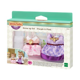 【現貨+】日本森林家族Sylvanian Family 城鎮 TOWN 服裝小舖 城市系列 TOWN洋裝組 紫粉 服裝