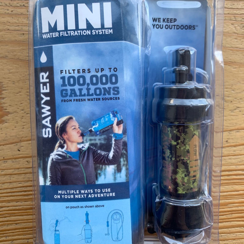 [全新］sawyer mini 濾水器 迷彩版 可搭配msr水袋