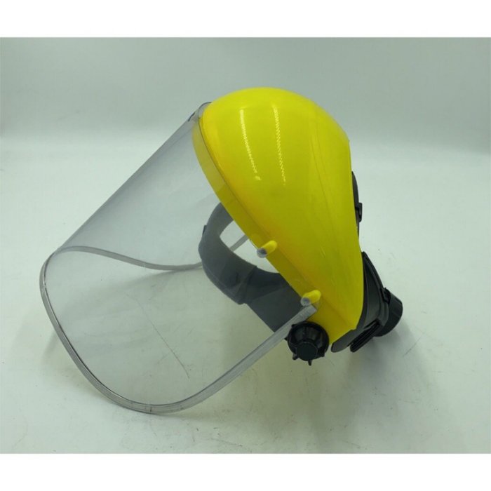【singcoco】安全防護面罩 防護面具 防飛沫 除草機 割草機 PVC 透明面罩 可調整頭圍 有鋁框