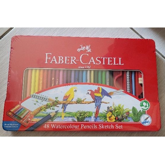 德國 輝柏 Faber-Castell 水性色鉛筆 水彩色鉛筆 48色 鐵盒