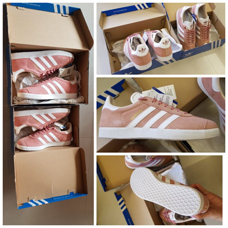 全新正品 ADIDAS GAZELLE ORIGINALS 乾燥玫瑰粉 燙金 麂皮 復古經典 休閒鞋  CQ2186