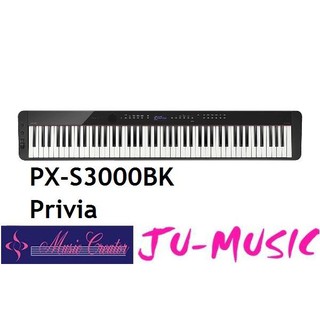 造韻樂器音響- JU-MUSIC - CASIO PX-S3000BK Privia 數位鋼琴 88鍵 公司貨免運費