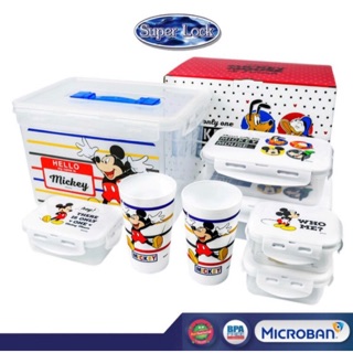 泰國Super Lock 迪士尼米奇系列 限量聯名款 抗菌保鮮盒八件組