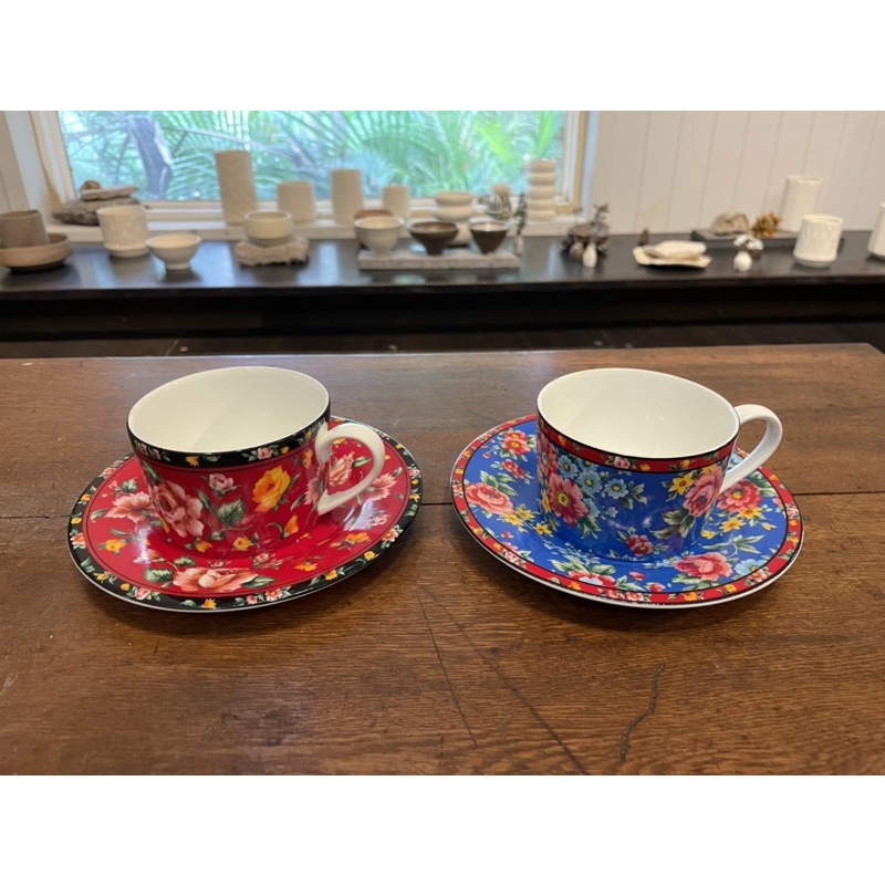 KENZO 高田賢三 日本絕版品 花卉咖啡杯/茶杯組 二手