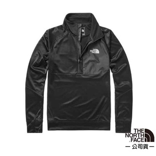 【美國 The North Face】男款 FlashDry 閃電吸濕快乾防臭長袖排汗衣 柔軟好穿可機 46GW 黑 N