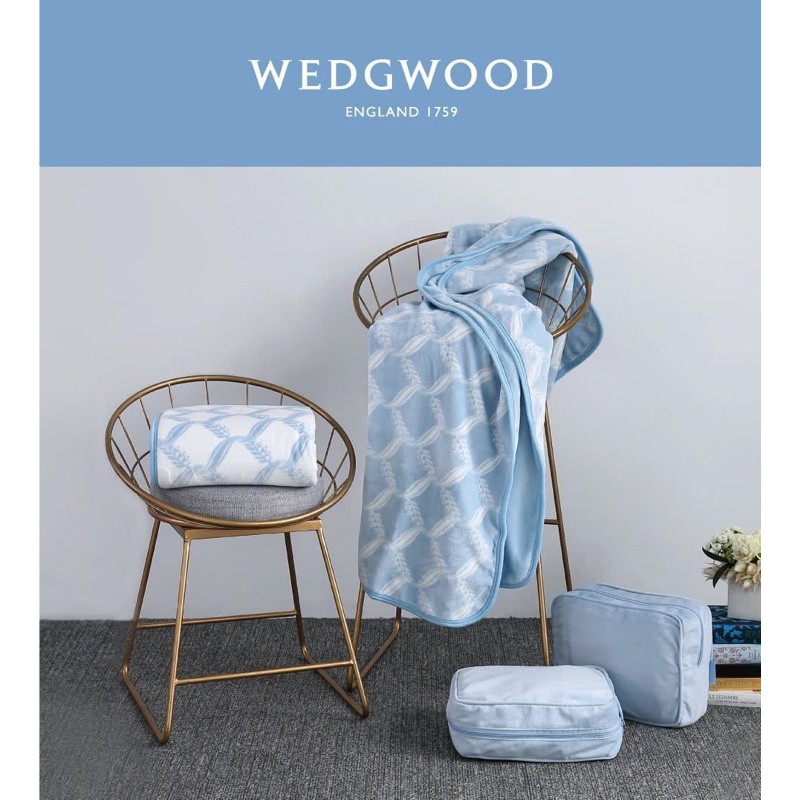全新 Wedgwood 桂冠之舞超細纖維印花旅行毯