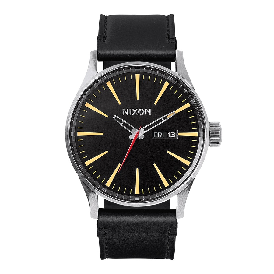 NIXON SENTRY 極簡復刻 黑色 黑 皮錶帶 男錶 女錶 手錶 石英錶 型男穿搭 A105-019