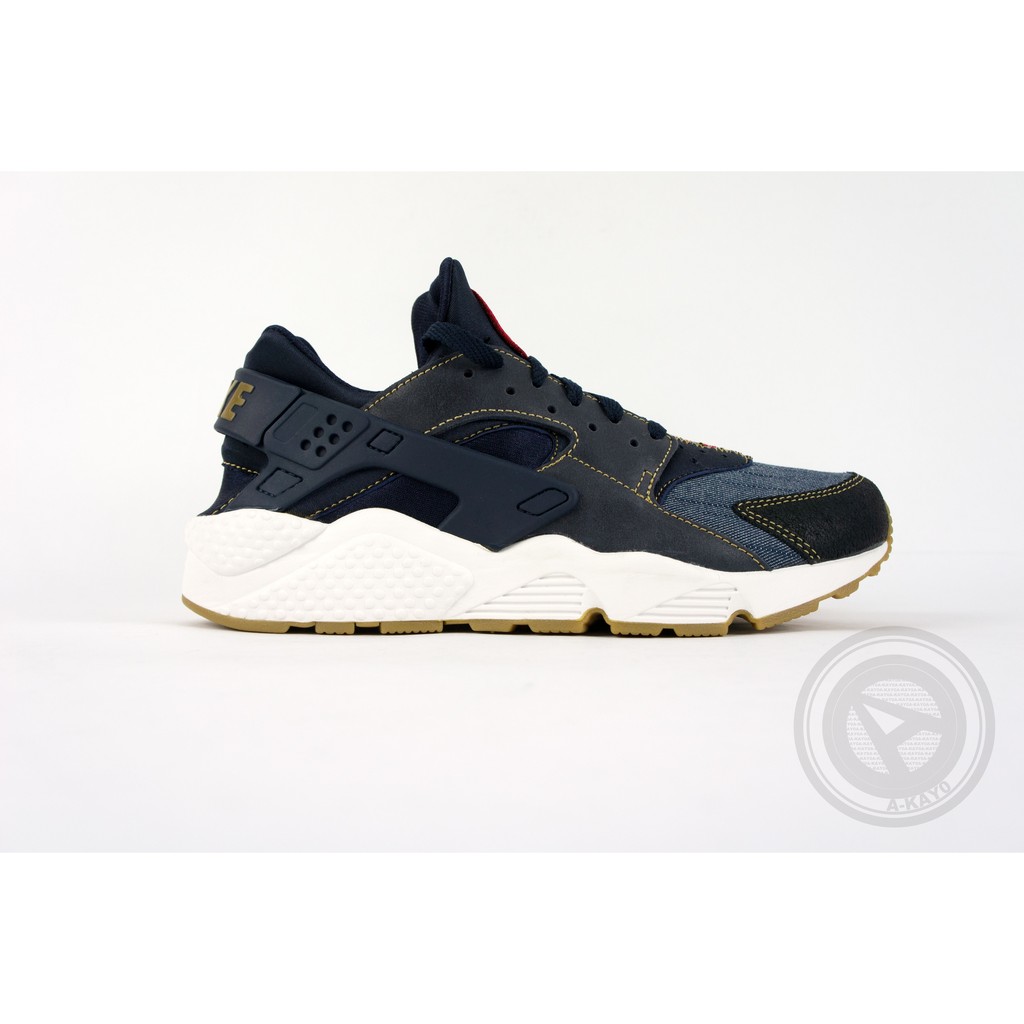 【A-KAY0】NIKE AIR HUARACHE RUN SE 牛仔布X皮革X尼龍 深藍白【852628-403】