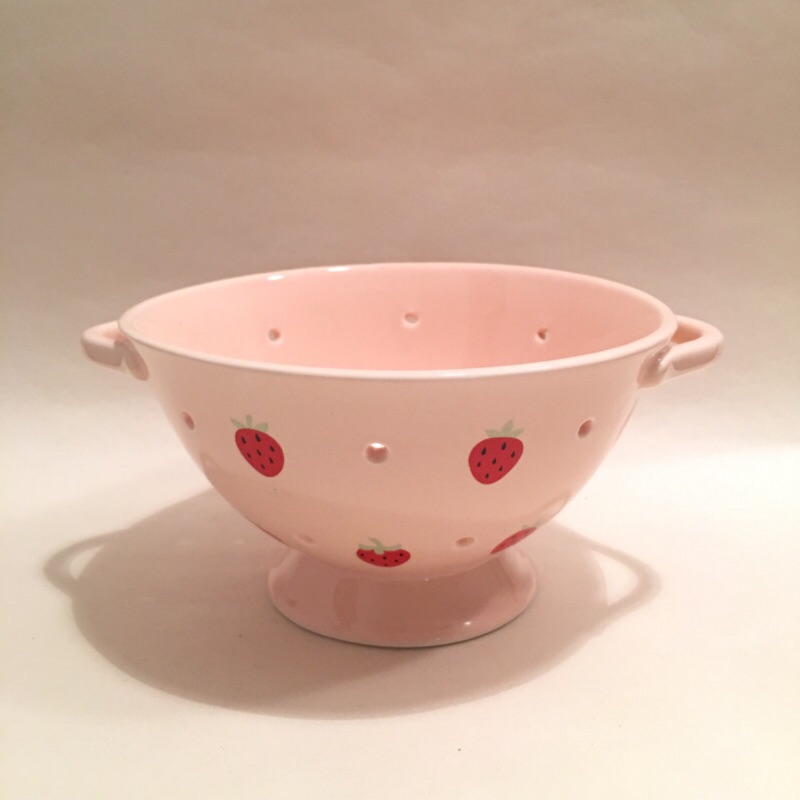 ❤生活小雜貨❤草莓陶瓷瀝水碗 瀝水籃 預購