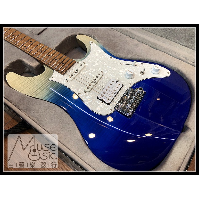 【苗聲樂器Ibanez旗艦店】Ibanez Premium AZ224F-BIG 印尼廠海洋漸層小搖座電吉他