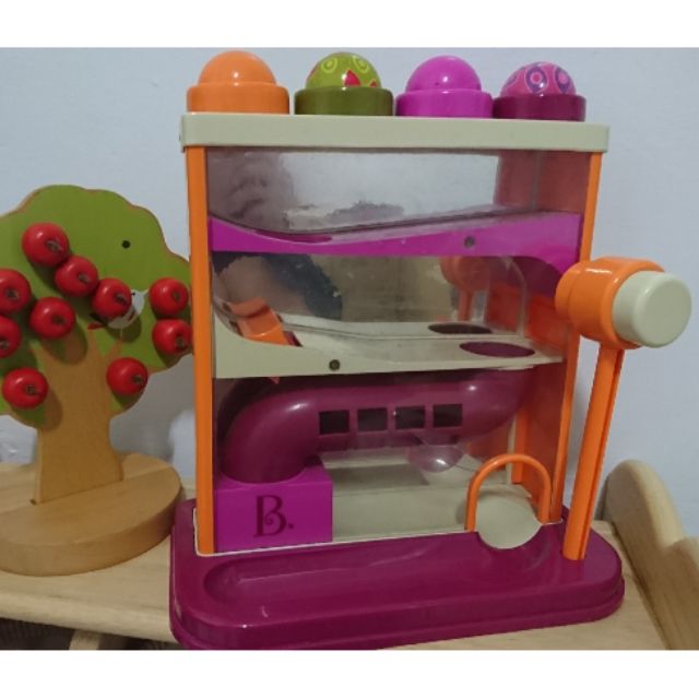 【美國B.Toys感統玩具】哇哈槌槌球-橘/白