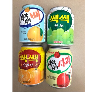 韓國 樂天 lotte 顆粒葡萄汁 顆粒橘子汁 水梨汁 蘋果汁 238ml