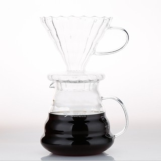 【GO麻吉】現貨✨ 手沖咖啡加厚玻璃沖濾杯 家用滴漏式滴濾器漏斗 咖啡過濾杯