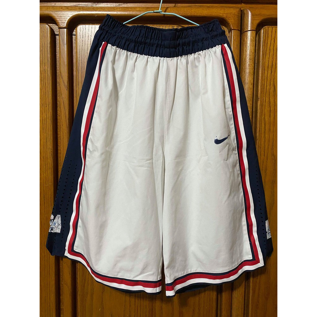Nike 球褲 USA 美國隊 夢幻隊 籃球褲 1992 白 藍 紅 L號