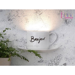 [新多]創意Bonjour咖啡杯造型USB充電燈光聲控感應式小夜燈