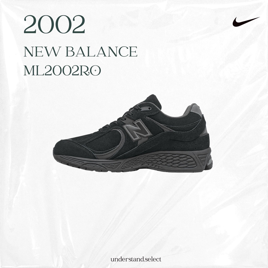 UN 代購 ▸ New Balance 黑色 NB 2002R 麂皮 男女 情侶款 ML2002RO 復古運動鞋