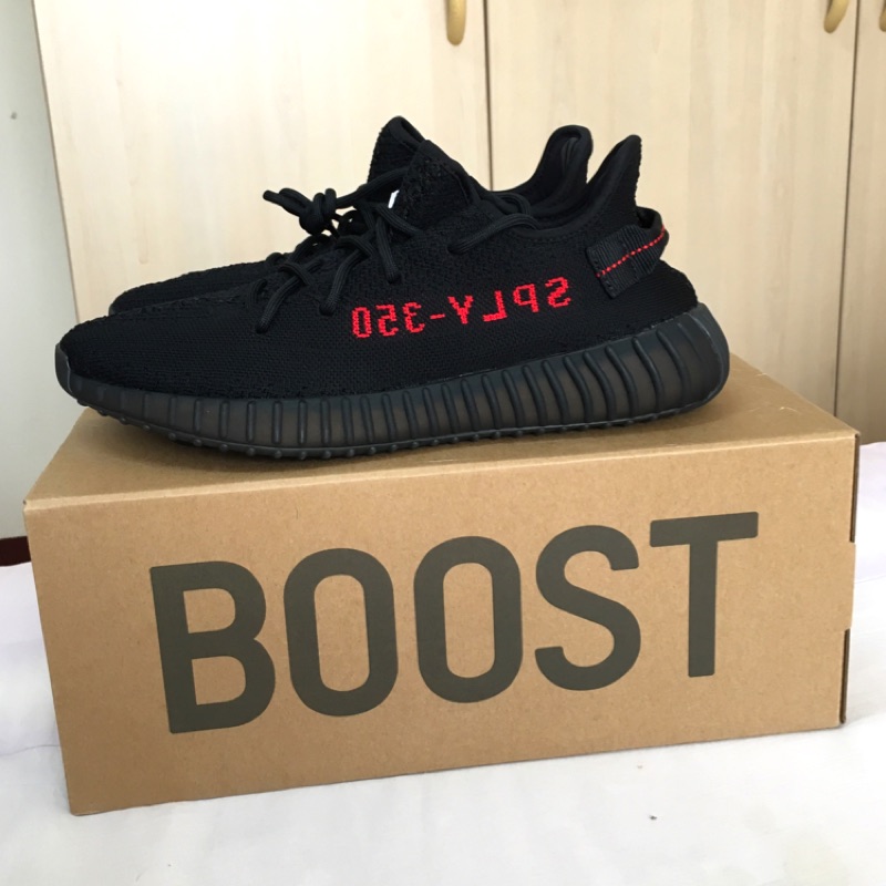 全新真品 Adidas Yeezy Boost 350 V2 CP9652 黑紅 Kanye West YZY US10